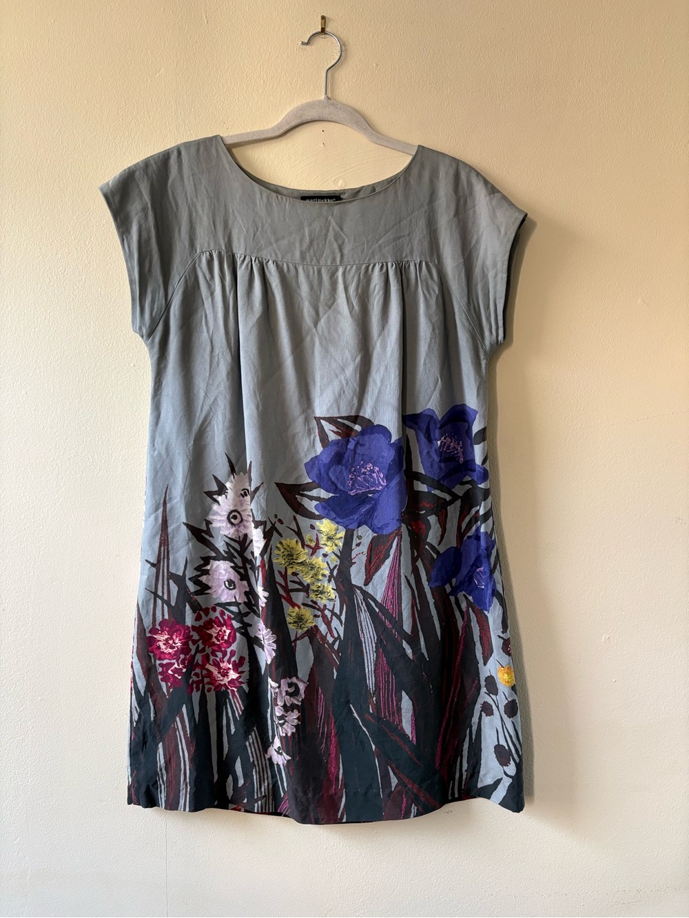 Marimekko Aka Dress with Bold Floral Print